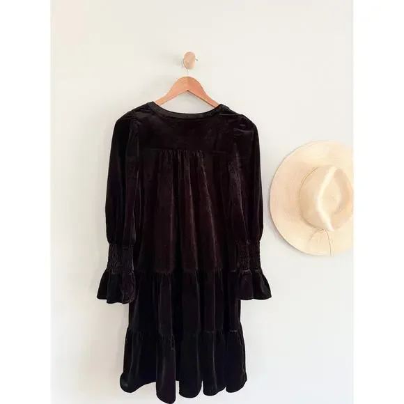 Tuckernuck | Pomander Place | NWT Black Velvet Kenzo Dress Black | Sz XS - Picture 9 of 10